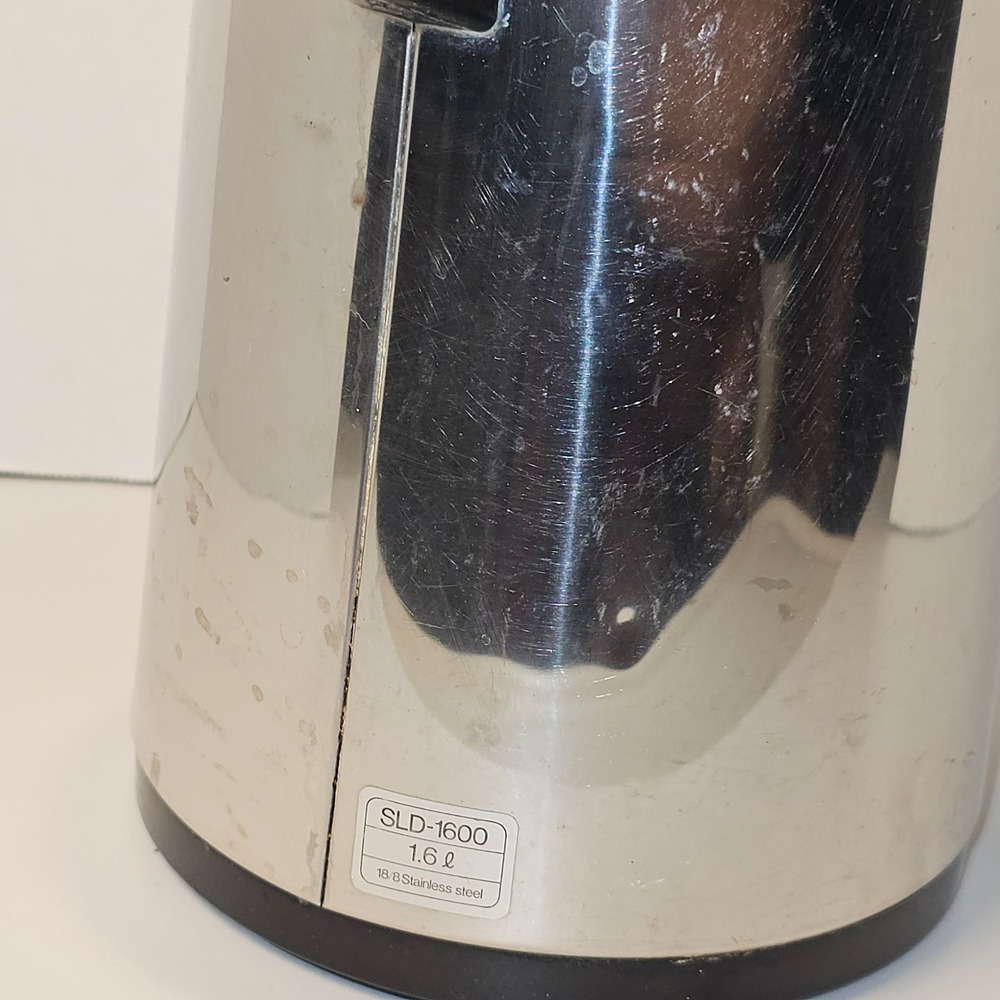 MCM Elephant Zojirushi Thermal Carafe 1.6L Stainless Steel Air Pot Made Japan - Picture 5 of 8